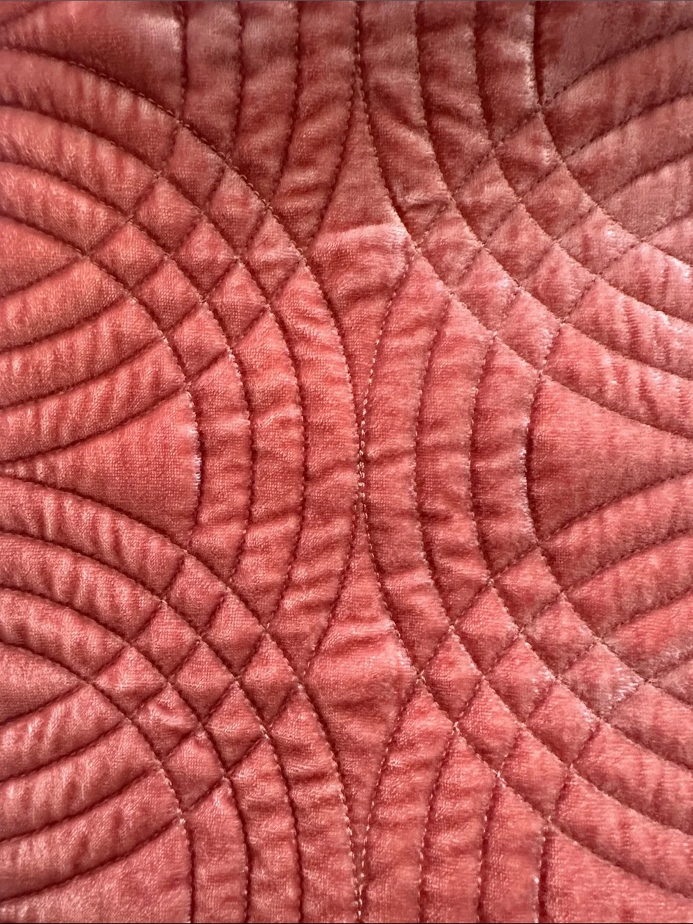 Rust Quilted Decorative Throw Pillow Cover - Unbranded